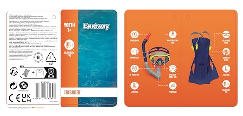 Bestway Crusader Schnorchel-Set ab 7 Jahren (Größe: 37-41), sortiert Bestway Crusader Schnorchel-Set ab 7 Jahren (Größe: 37-41), sortiert