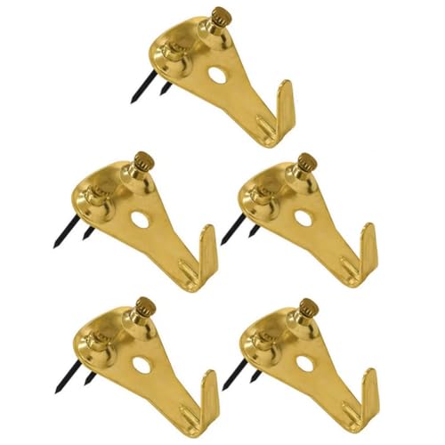 Image of 10 Sets Heavy Duty Picture Hangers Kit with Nails Professional Picture Hooks Hangers, 50lb Wall Hangers, Wall Hanging Kit for Drywall /Wooden Office Pictures, Clock, Mirror