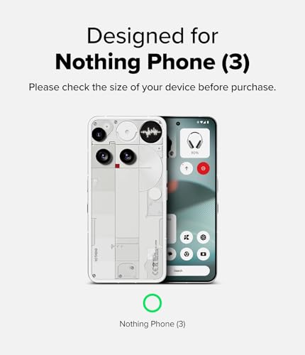 Image of Ringke Fusion-X Compatible with Nothing Phone (3) Case Back Cover Transparent Hard Back Soft Flexible TPU Bumper Scratch Resistant Shockproof Protection - Black