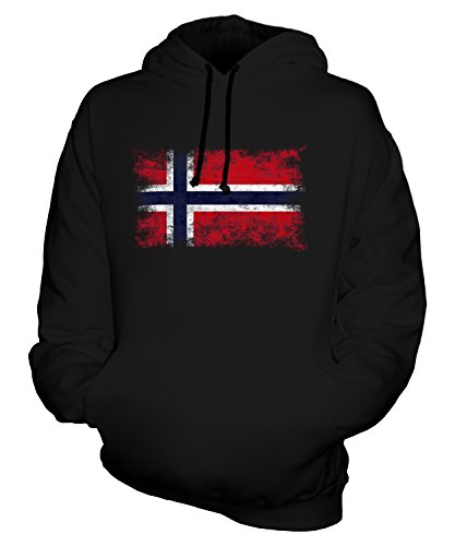 Unisex Norway Distressed Flag Mens/Womens Hoodie