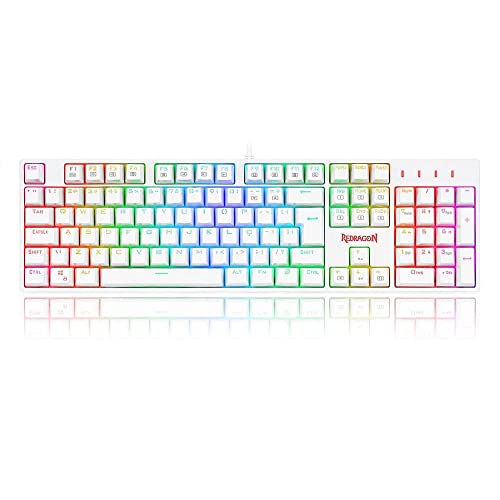 Redragon, Teclado Óptico, Gamer, Surara Pro, RGB branco, Switch Marrom, ABNT-2