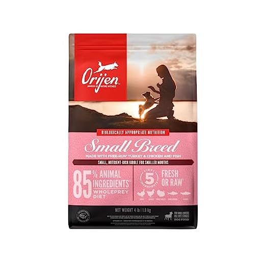 ORIJEN Grain Free High Protein Dry Dog Food Small Breed Recipe 4lb Bag