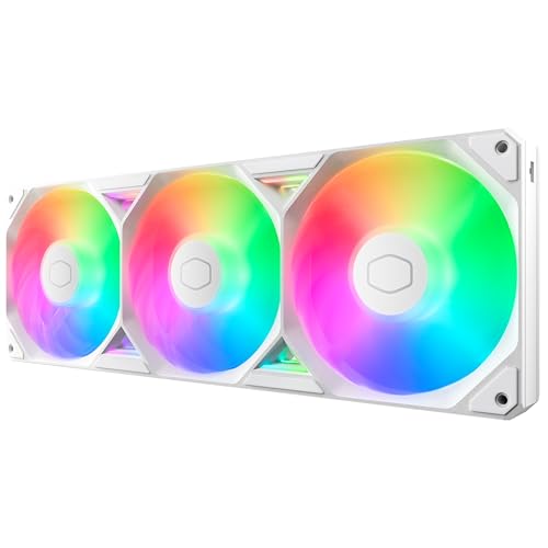 Image of Cooler Master SickleFlow Edge 360 White Single-Frame aRGB PC Case|Liquid Cooler Fan, 360mm, Single Modular Cable, PWM 2,050 RPM, Air Balance Blades, Loop Dynamic Bearing, Radiant aRGB Lighting
