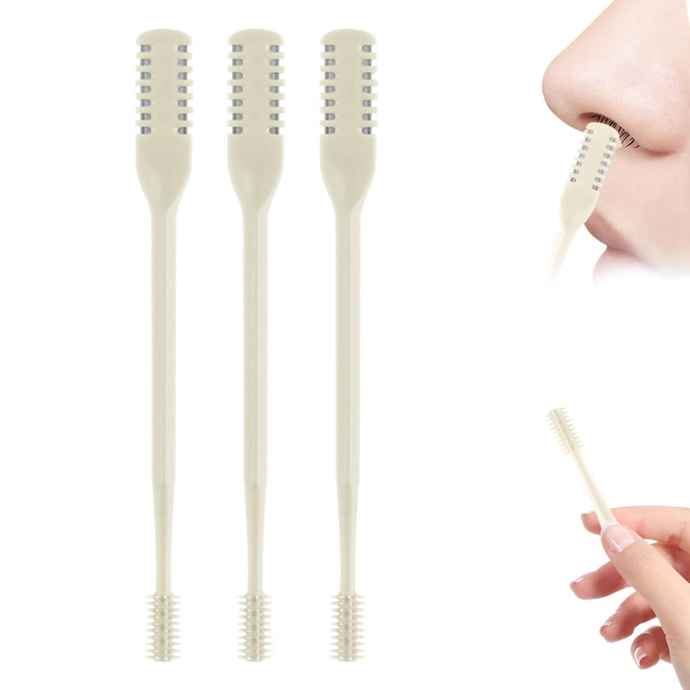 2025 Upgraded Nasal Hair Cutter 2-in-1 Professional Nostril Hair Remover Tool Sharp Safe Double Sided Knife 360 Rotating