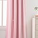 Yancorp Pink Curtains for Bedroom Living Room Thermal Insulated Kids Curtain Hollow-Out Star Window Nursery Curtain 63 inches Length Room Darkening Grommet(Pink,52 * 63),1 Panel