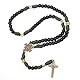 Rosenkranz-Halskette aus robustem, langlebigem Paracord-Rosenkranz in Antik-Bronze-Bronze, mattschwarze Gebetskette mit Heiliger Medaille und Kruzifix (St. Benedikt und St. Benedikt-Kreuz)