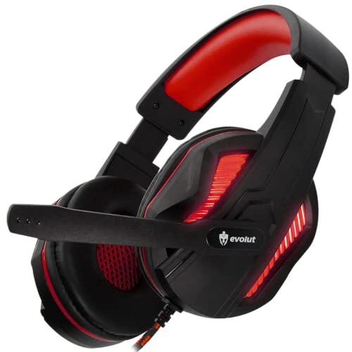 Headset Gamer com Fio Thoth EG305RD Vermelho Evolut