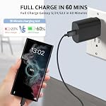 USB C Charger,2 Pack 25W USB C Fast Charger Super Fast Charging with 6FT USB C Cable Compatible with Samsung Galaxy S24 Ultra/S24 Plus/S24/S23/S22/S21/S20 Android Charger and More