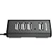 Macally 4 Port Powered USB 2.0 Hub with 5V 2A Power Adapter & 5 foot long Cable (TriHub4)