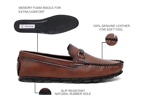 Image of Heels County Faux Leather Loafers Shoes for Men