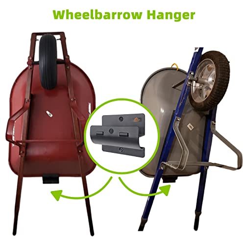 Ladder Hanger for Garage Wall, Heavy Duty Ladder Storage for Folding Chair, Wall Mount Wheelbarrow, Patio Furniture, High Support Save Space in Garden, Shed Or Workshop and More, 1 Pack