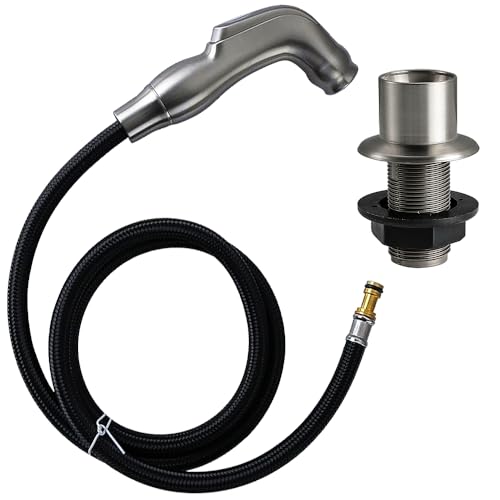 Kitchen Sink Sprayer Replacement Parts Compatible with Moen 136103SL 140028SRS Universal Kitchen Faucets Parts Replacement Side Sprayer (Brushed Nickel)