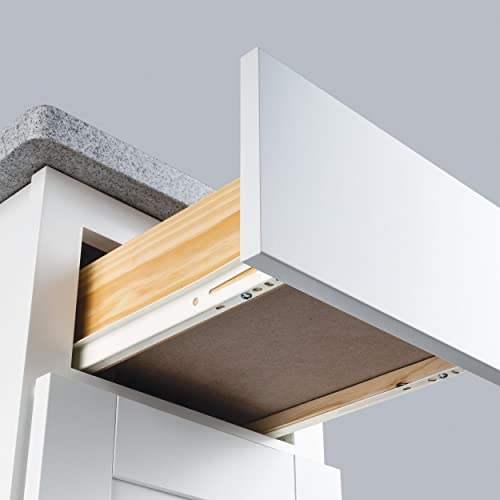 Franklin Brass Self-Closing 16' Drawer Slides Bottom Mount, 5-Pairs (10-Pieces) Cabinet, 50lb Capacity White Kitchen Hardware D68816K-W-B by Franklin Brass - Used condition - Image 2