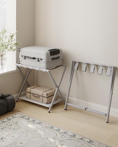 Porte-bagages pliable pour éviter le mal de dos en rangeant sa valise