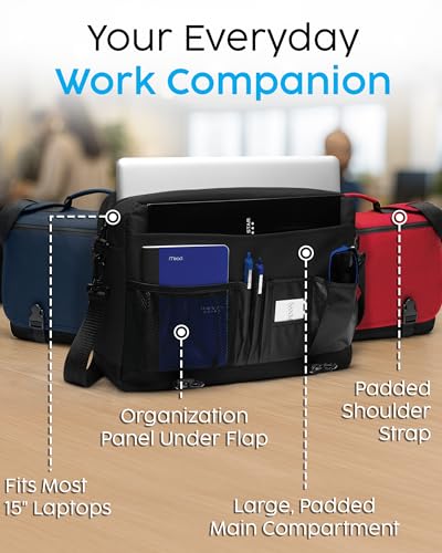 Bolso Mensajero Personalizado para Laptop 5 Pack Negro miniatura 3