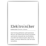 Elektroniker Poster Definition - DIN A4