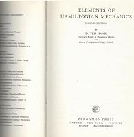 Elements of Hamiltonian Mechanics (International Series on Nuclear Energy) 0080167268 Book Cover