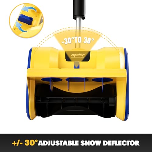 Cordless Snow Shovel Compatible with Dewalt 20V Battery, 12-inch Brushless Snow Blower Electric Snow Thrower, Adjustable Front Handle & Deflector (w/ 4.0 Ah Battery & 4.0 Quick Charger)