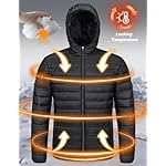 MAGCOMSEN Men's Lightweight Puffer Jacket Hooded Warm Winter Coat Quilted Lined Water-Resistant Full Zip Bubble Jackets - Image 4