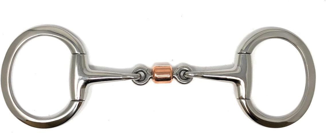 3-Piece Copper Roller Eggbutt Snaffle Bit