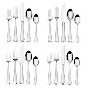 Mikasa Virtuoso 20 Piece Stainless Steel Flatware Set, Service For 4