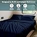 Shreem Linen RV King Sheets 72x80, 100% Egyptian Cotton 4-Piece Camper Bedding Set, Fits 10-12