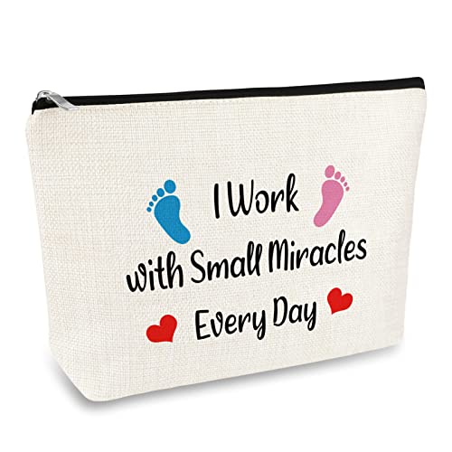 Midwife Gift Labor Delivery Nurse Gifts Makeup Bag Midwife Thank You Gift Cosmetic Bag Doula Nurse Gift OBGYN Doctor Appreciation Gift Nurse's Day Birthday Mother's Day Gift for Midwife Travel Pouch