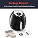Ultrean 8.5 Quart Air Fryer, Black, 360 Degree Rapid Air Frying Technology, Splatter-Free Cooking with Up to 80% Less Fat or Oil