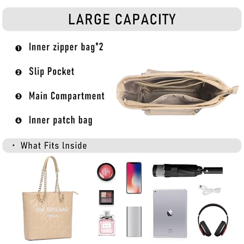Image of Chinllo Tote Bag for Women, Medium Top Handle Handbags Purse
