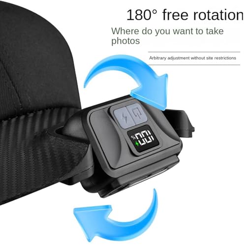 Linterna frontal recargable LED de alta potencia para visibilidad manos libres 4