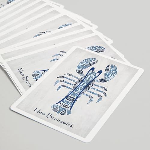 Baraja Lanterna Press New Brunswick Blue Lobster 52 cartas póker miniatura 5