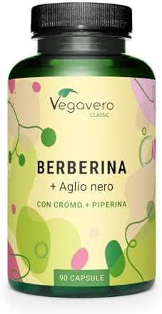 Berberina 1.000 mg | con Cromo, Pepe Nero e Aglio Nero | Berberin...
