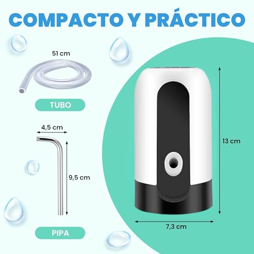Miniatura 6 de Dispensador De Agua, Grifo Eléctrico Para Garrafas De Agua Fría, Bomba Dosificadora Con Dos Adaptadores. 5.7l, 10l, 11.3l, 15l, 18.9l.