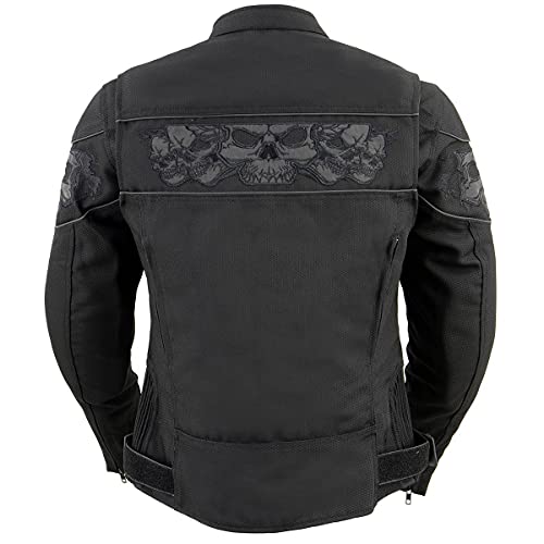 Image of Milwaukee Leather Women's Textile Classic Crossover Motorcycle Riders Jacket - All Year Wear