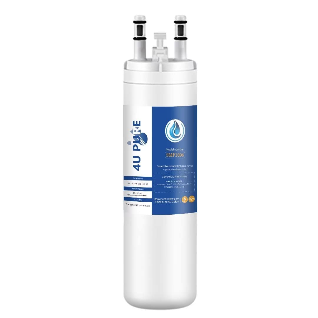 WF3CB Refrigerator Water Filter, Replacement for Pure Source 3, 706465, 242086201, 242086203, 242294501, 242069601, AP4567491, WF425, 1 Pack (Height 9 inches)