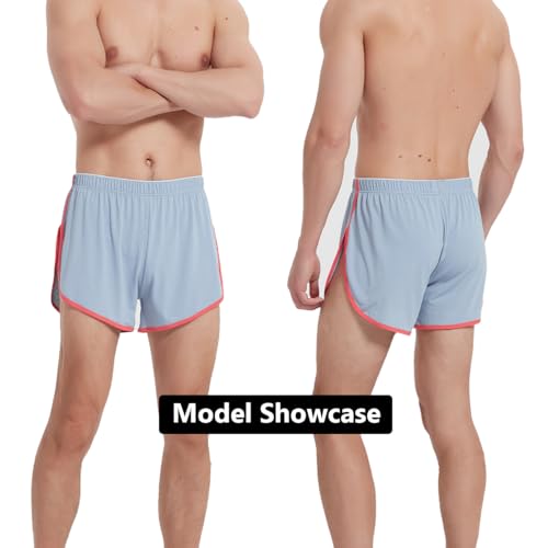 JINSHI Breathable Men's Casual Sports Boxer Shorts with Mesh Design and Split Side for Loose Fit4