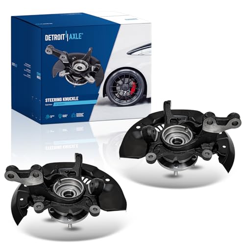 Image of Detroit Axle - FWD Front 2pc Steering Knuckles for Toyota 11-17 Sienna, 2 | Steering Knuckles & Wheel Hub Bearings Assembly 2011 2012 2013 2014 2015 2016 2017 Replacement