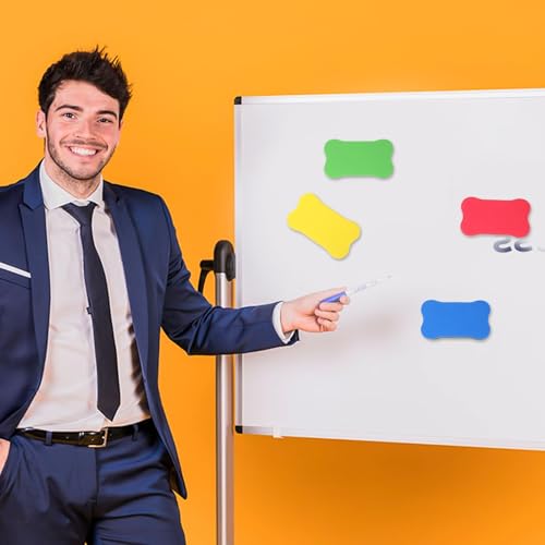 Image of Magnetic Duster for White Board, 4PCS Colorful Whiteboard Erasers, Duster for Black Board, 7cm x 4cm Small White Board Cleaner for Office, Classroom, Conference Room