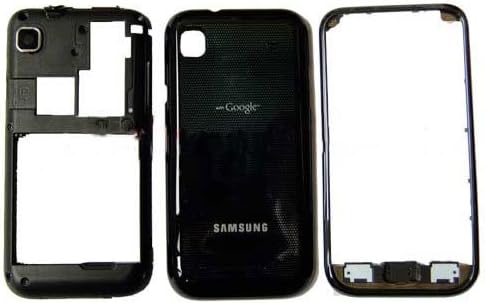 Black Full Housing + Metal Frame Bezel for Samsung I9000 Galaxy S