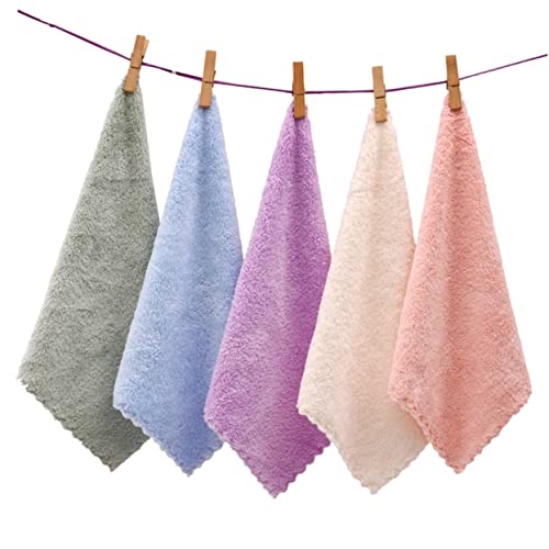 CLISPEED 10 Piezas Desmaquillante ropa de microfibra toallita toallas de cara Absorbente Suave almohadillas toalla para facial paños de limpieza facial trapo de maquillaje
