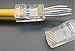 RJ45 Cat6A Cat6 Pass Through Connectors 50Pack 23AWG End Bold Ethernet 8P8C Gold Plated Modular Plug for Unshielded Twisted Pair Solid Wire Standard Cables