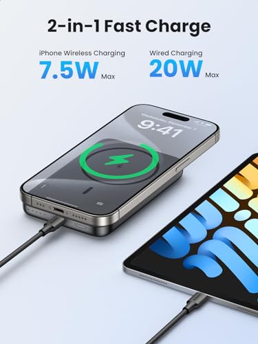 UGREEN Magnetic Wireless モバイルバッテリー PB561 ブラック の商品画像 1