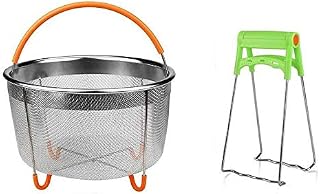 Stuurvnee Steel Steamer Basket Set,-Pot Accessories for Ninja Foodi Pressure Cooker & Multi Cooker,6Qt