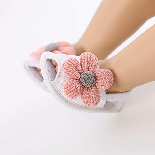Baby Girl Shoes Sun Flower Princess Sandals,Kids Infant Shoe Soft Lightweight Sandals Toddler Crib Summer Shoes 7