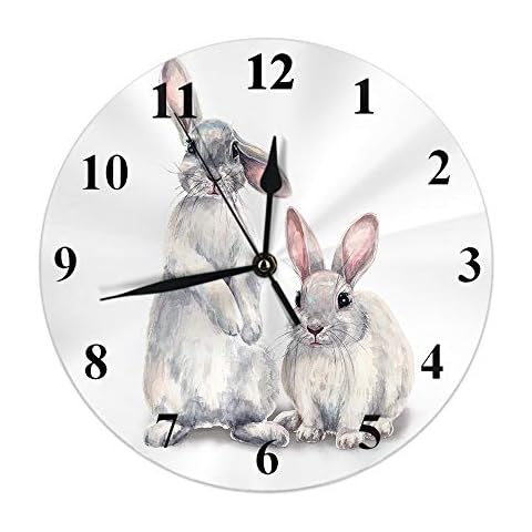 Bunny Wall Clock with Silent Movement Cover