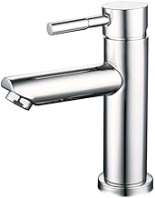 Mirror Light Straight Mouthed Basin Faucet, Stainless Steel Mirror Light Basin Faucet, Cold and Hot Mirror Light Surface, Under The Sink, Wash Basin, Wash Basin Faucet