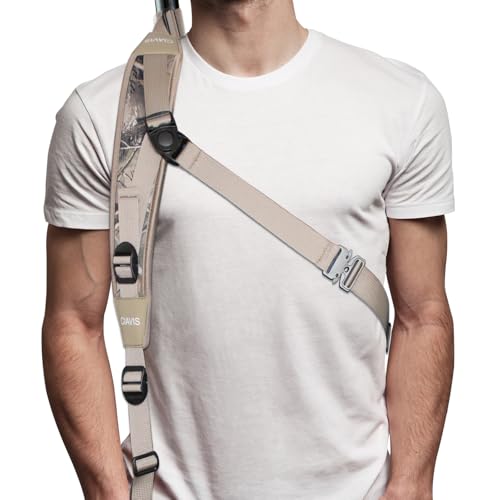 Two Point Gun Stalker Sling for Rifle Shotgun Crossbow Cross-Body Hands Free Quick Adjust Shoulder Strap Tactical Hunting Shooting Gift (Camouflage, Adjustable)