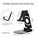 MUNSKT Adjustable Phone Stand, Tablet Stand, Cell Phone Stand, Desktop Phone Holder Cradle Dock Compatible with iPhone Xs Xs Max Xr X 8 7 6 6s Plus, iPad, Tablets. (Black + Pink + Blue 3pack)