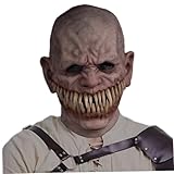 XJKLBYQ Old Man Mask, Scary Mask, Silicone Sharp Teeth Realistic Masks for Adults Human Face, Halloween Props