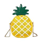Segreto Women Pineapple Purse Chain Small Crossbody Bag Cell Phone Wallet Bag Shoulder Bag Handbag Fruit Shaped